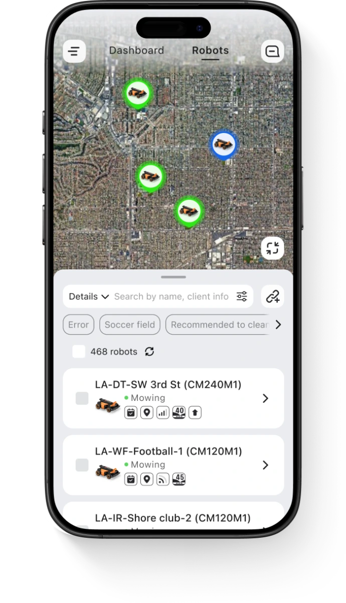 Segway Navimow CM120 en CM240 - Segway Navimow Terranox Professional robotmaaier met Xero-Turn™ 4WD, VisionFence 4.0 en vlootbeheer voor professioneel terreinonderhoud - Robotmaaiers met uniek zero-turn AWD aandrijving - Wolfs Tuinmachines Onstwedde - Robotmaaiers